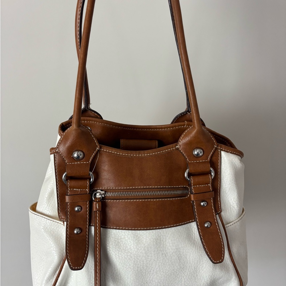 Classic Two-Tone Brown and White Women’s Bag